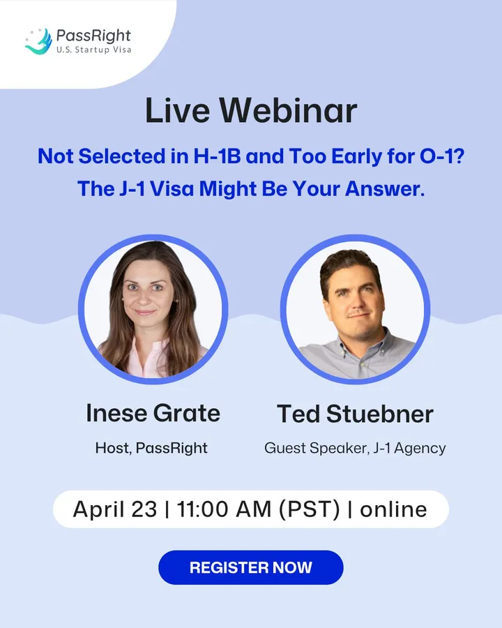 Not Selected in H1B and Too Early for O-1? The J-1 Visa Might Be Your Answer - event banner