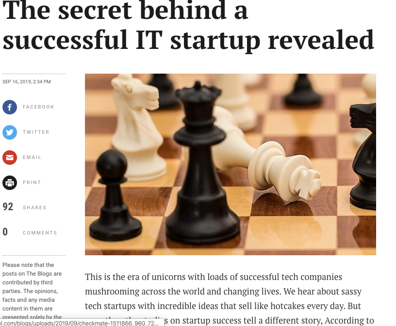 The secret behind a successful IT startup revealed
