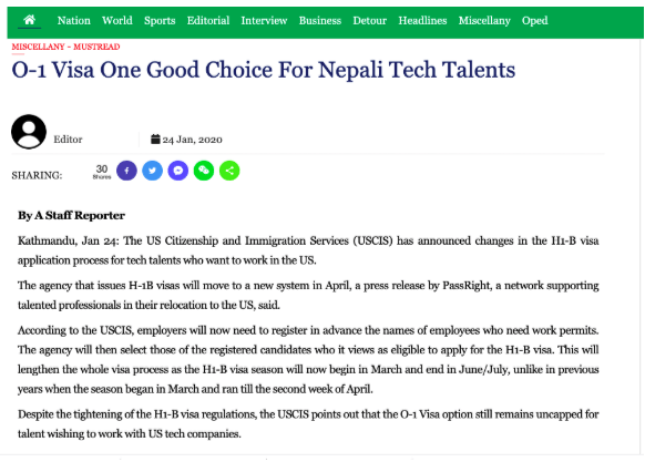 o-1 visa for tech
