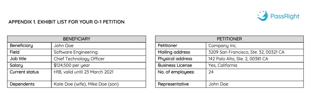 O-1 Petition