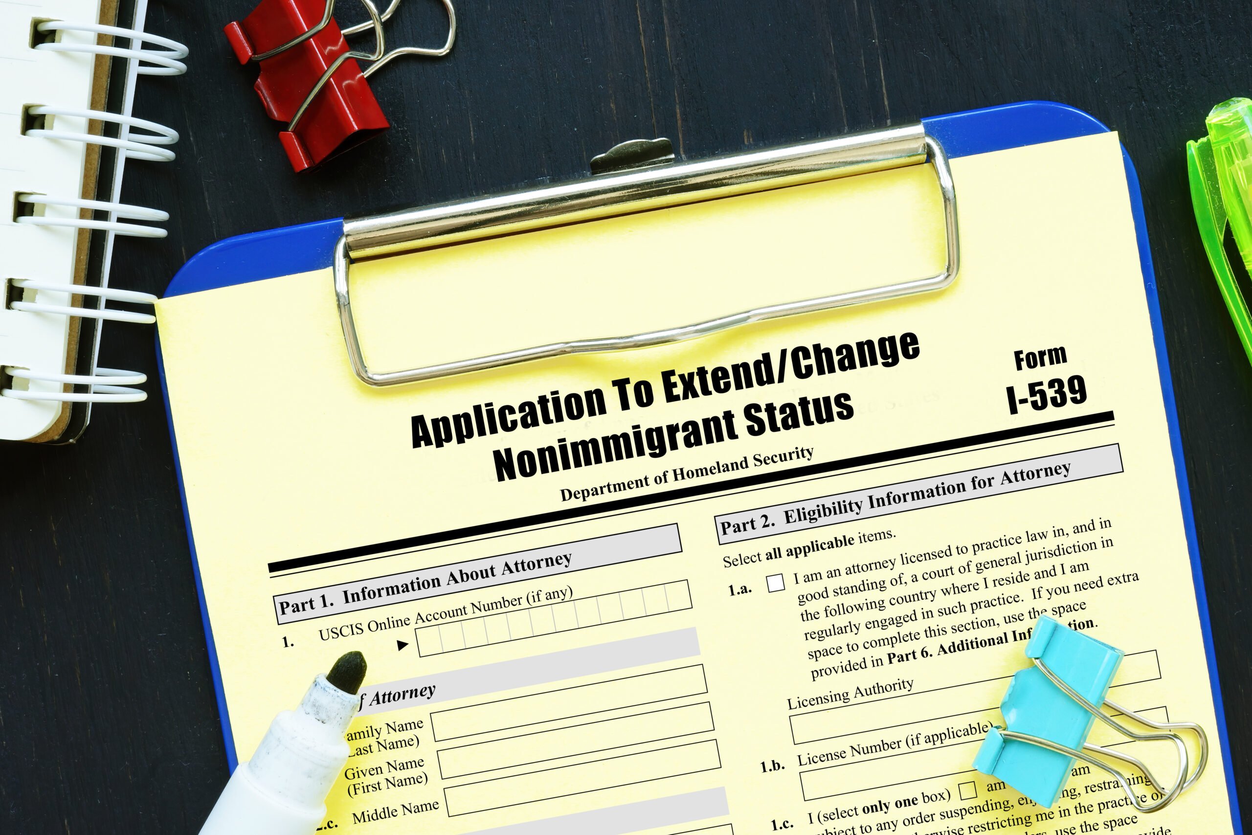 Applying for an Extension of a U.S. Visa or Change of Status