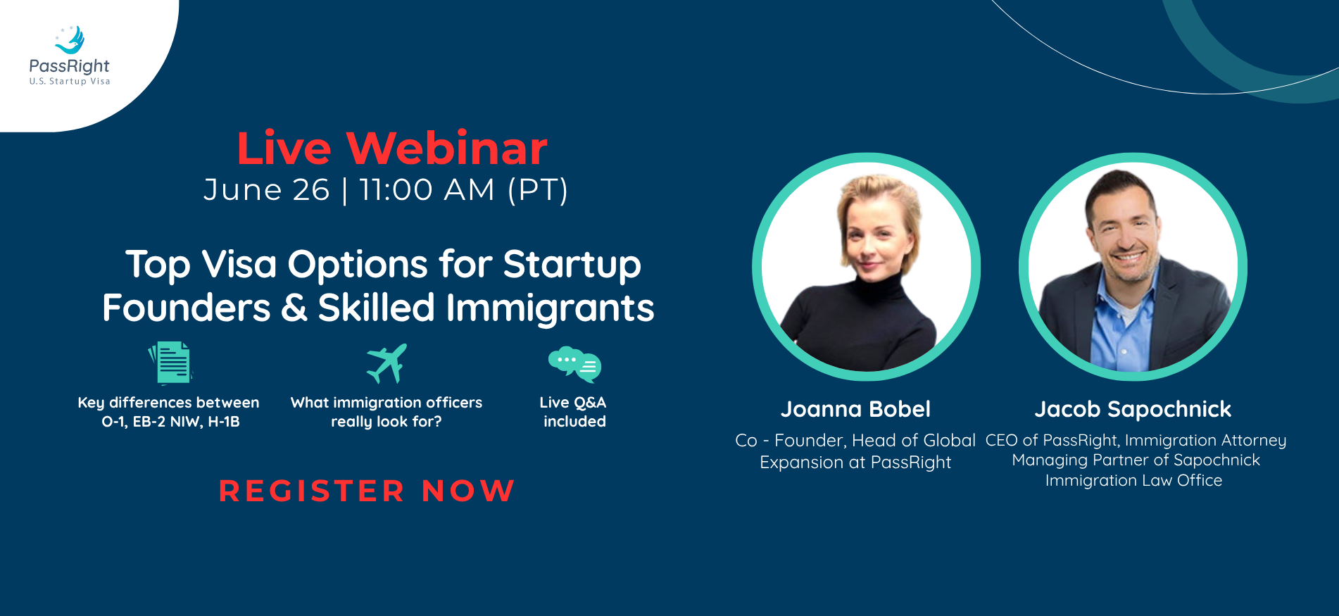 Webinar Top Visa Options for Startup Funders And Skilled Immigrants